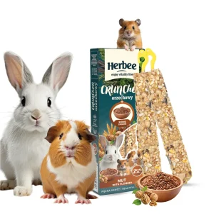 HERBEE cruncher dla gryzoni i królików 115g orzechowy z siemieniem lnianym