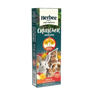 HERBEE cruncher dla gryzoni i królików 115g owocowy z mniszkiem lekarskim
