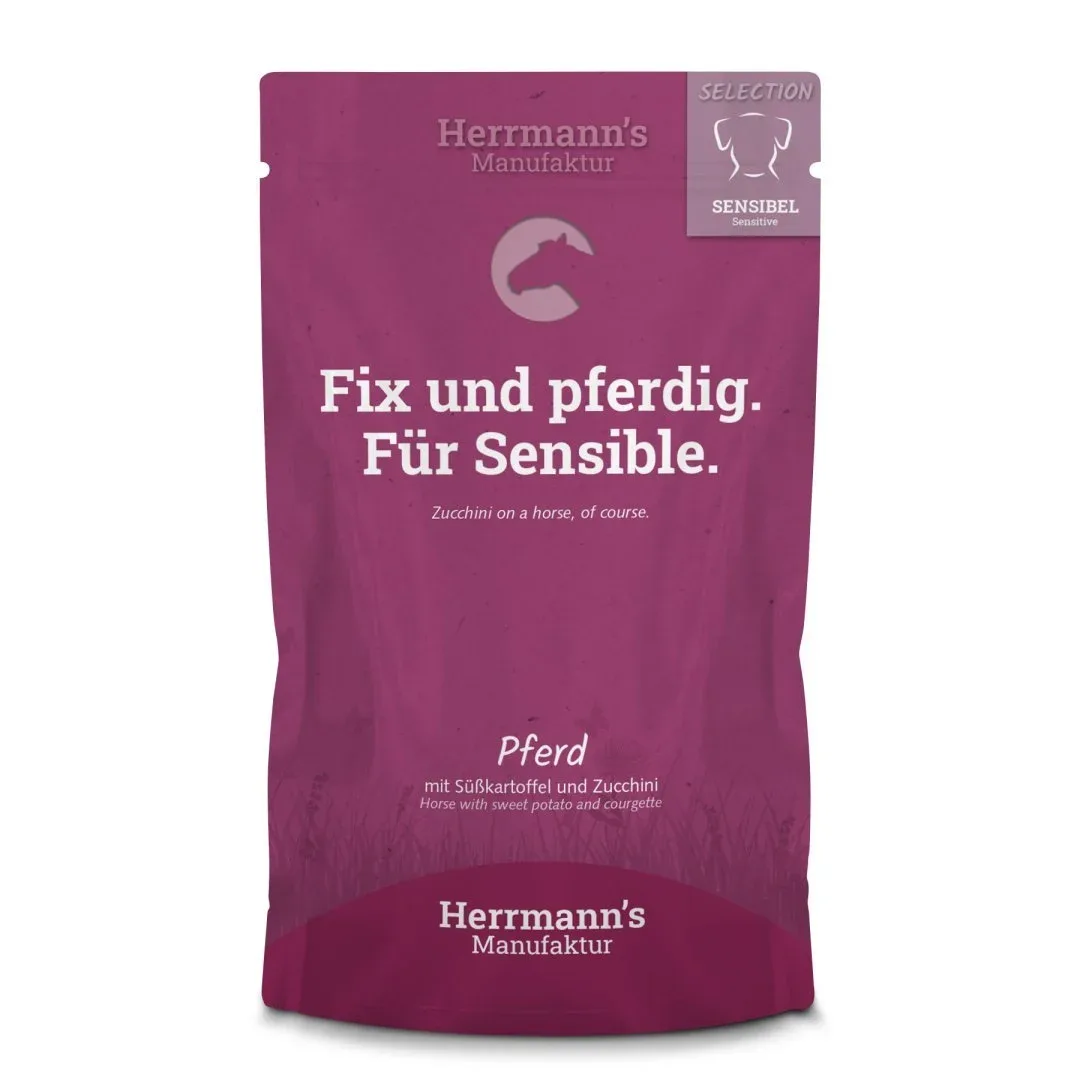 HERRMANN’S Selection Sensitive Dog Pferd – konina z cukinią i batatami 150g