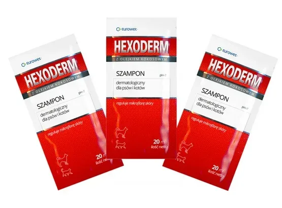Hexoderm – szampon dermatologiczny saszetki 20x20ml