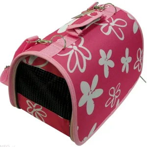 HILTON Torba transportowa Różowa kwiaty 43x24x26cm dla kota/psa