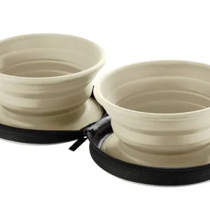 HUNTER miski silikonowe w etui List beżowe 2x750ml