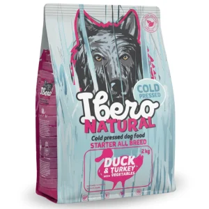 Ibero Cold Press Dog All Breed Starter Duck & Turkey – 2 kg – kompletna karma super premium tłoczona na zimno dla szczeniąt wszystkich ras