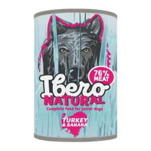 Ibero Complete Junior Low Grain Turkey & Banana – 400 g – karma mokra dla szczeniąt z indykiem i bananem