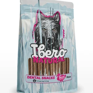 Ibero Dental Snacks Duck & Beetroot L – 460 g (10 szt.) – naturalne przysmaki dentystyczne dla psów z kaczką i burakiem