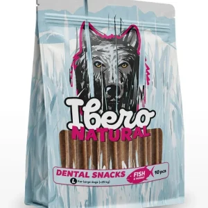 Ibero Dental Snacks Fish & Parsnip L – 460 g (10 szt.) – naturalne przysmaki dentystyczne dla psów z rybą i pasternakiem