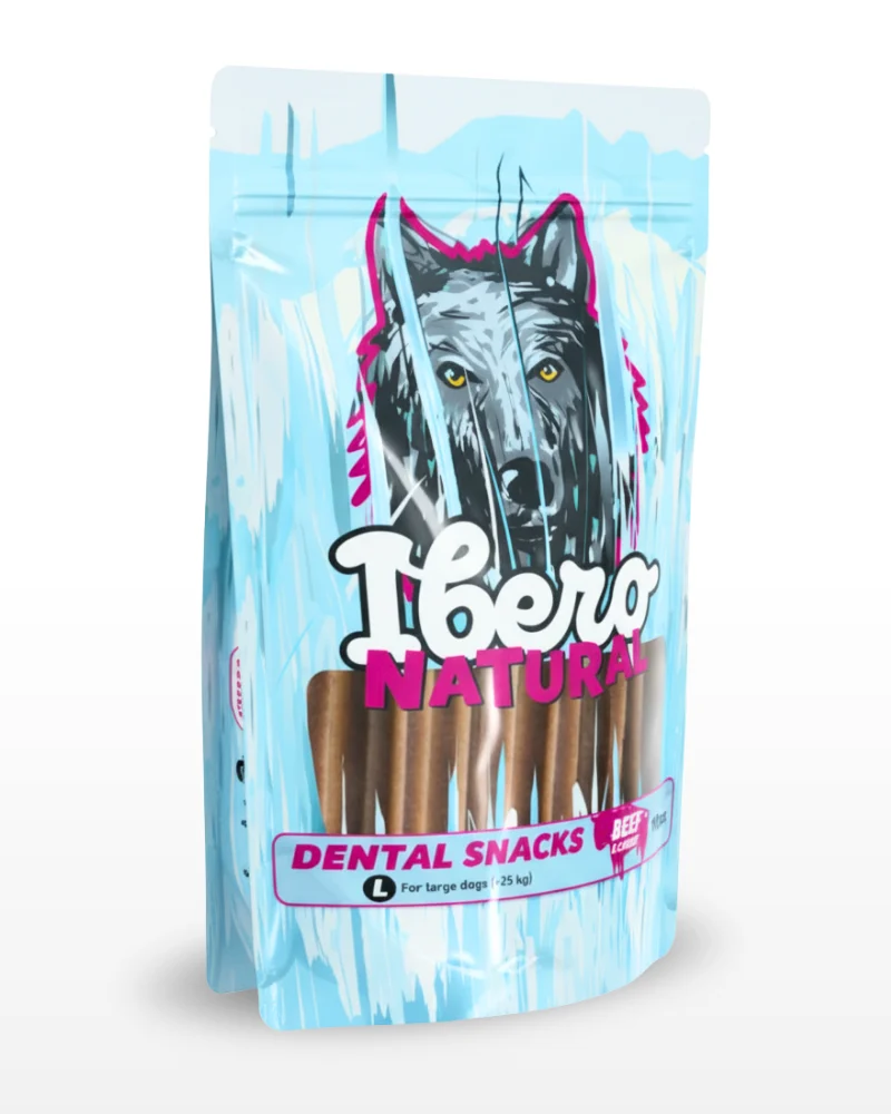 Ibero Dental Snacks Wołowina/Marchewka 460 g – L (10 szt.) – przysmaki dentystyczne premium dla psów