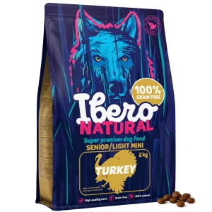 Ibero Grain Free Mini Senior & Light Turkey – 2 kg – bezzbożowa karma super premium dla starszych psów małych ras z indykiem