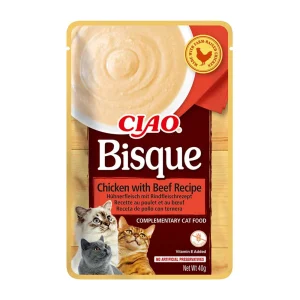 INABA Cat Ciao Bisque - karma uzupełniająca dla kota o smaku kurczaka i wołowiny 40g