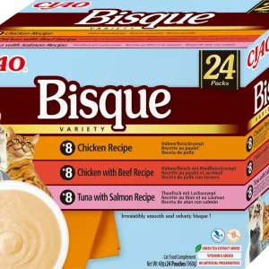 INABA Cat Ciao Bisque - karma uzupełniająca dla kota zupa krem z kurczakiem, wołowiną i rybą 24x40g
