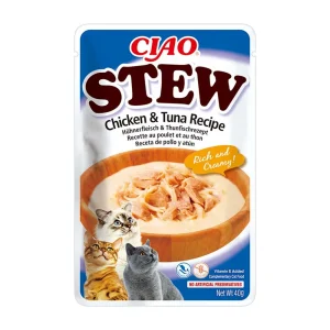 INABA Cat Ciao Stew - kremowa potrawka dla kota o smaku kurczaka i tuńczyka 40g