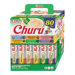 INABA Churu dla kota - mix z tuńczykiem i kurczakiem 80x14g