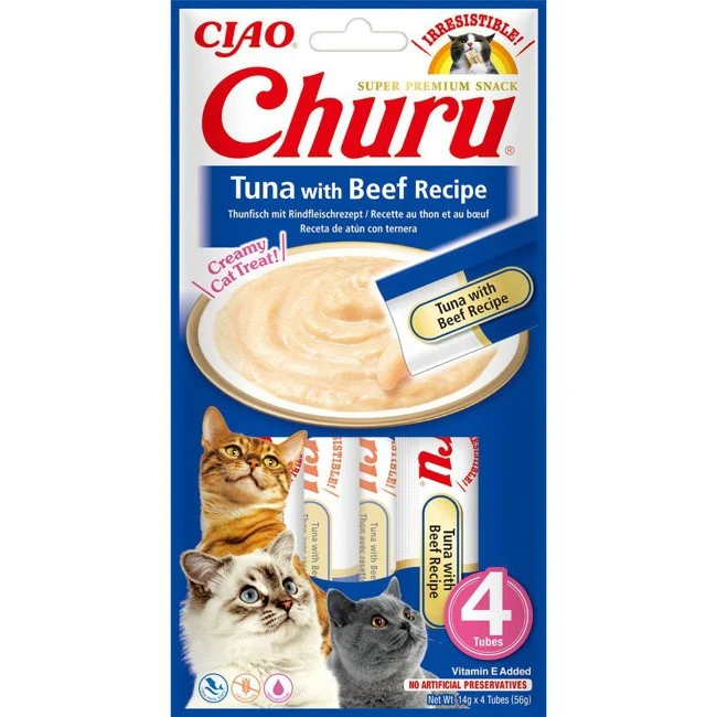 INABA – CHURU RECIPE PRZYSMAK DLA KOTA Z TUŃCZYKA ORAZ WOŁOWINY