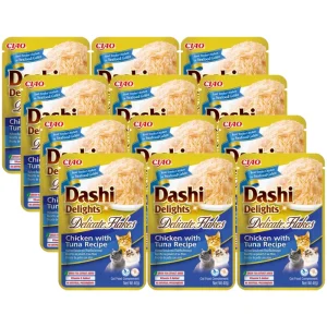 INABA Dashi Delights Delicate Flakes Chicken with Tuna Recipe 12x40g