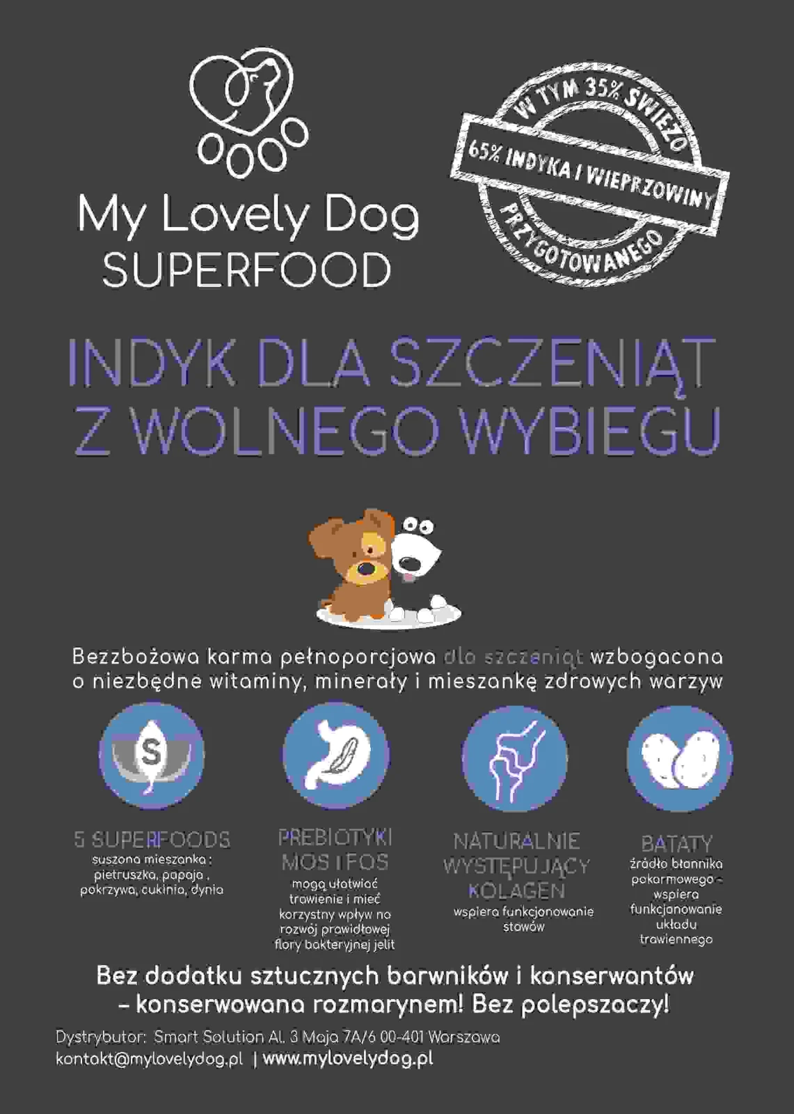 Indyk z wolnego wybiegu szczenię PRÓBKA 100g