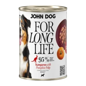 John Dog For Long Life Kangur z miąższem dyni – mokra karma dla psa w puszce