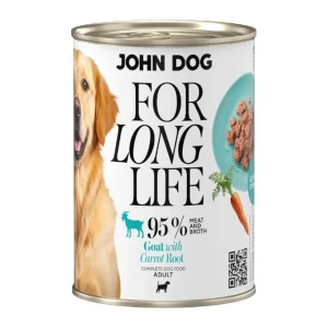 John Dog For Long Life Koza z korzeniem marchwi – mokra karma dla psa w puszce