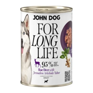 John Dog For Long Life Sarna z bulwą topinamburu – mokra karma dla psa w puszce