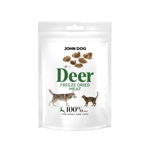 John Dog Freeze Dried Jeleń – liofilizowany przysmak dla psa i kota 30 g