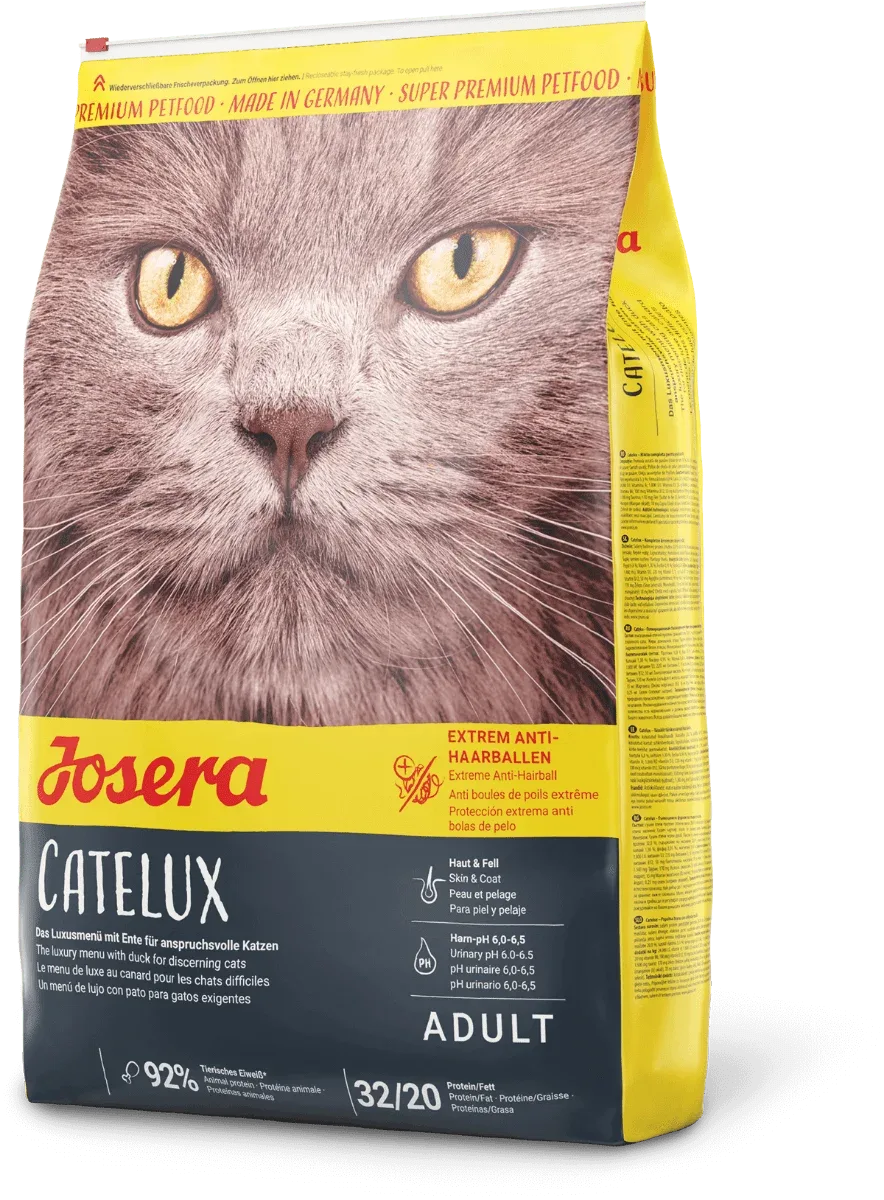 Josera CATELUX Kot Dorosły 10 kg kaczka, drób karma sucha odkłaczająca