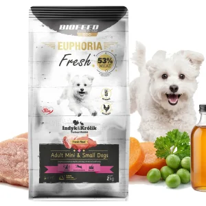 Karma Biofeed 53% Mięsa Indyk Królik 2 kg dla ras małych Maltańczyk