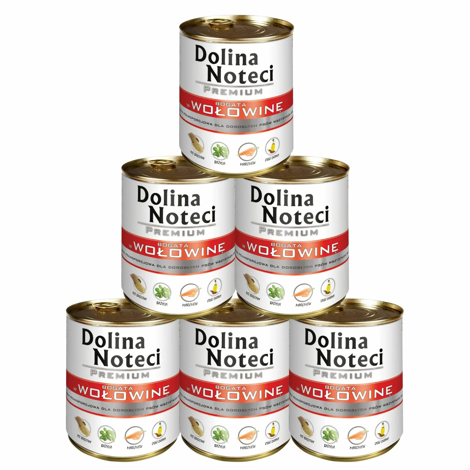 Karma mokra dla psa Dolina Noteci Premium Wołowina 6x800g