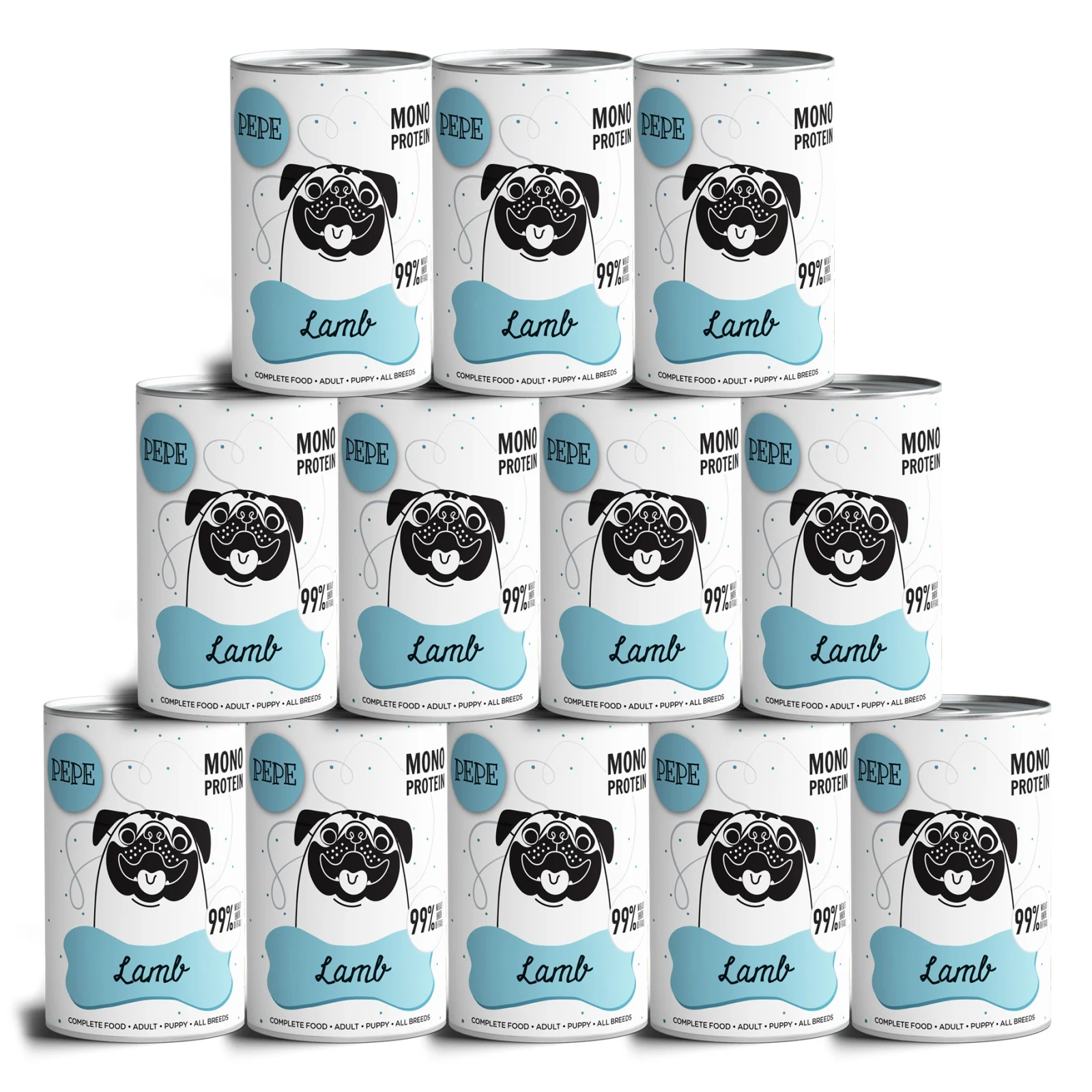 Karma Mokra dla Psa Pepe Jagnięcina Monoproteinowa 400g x6 - Image 2