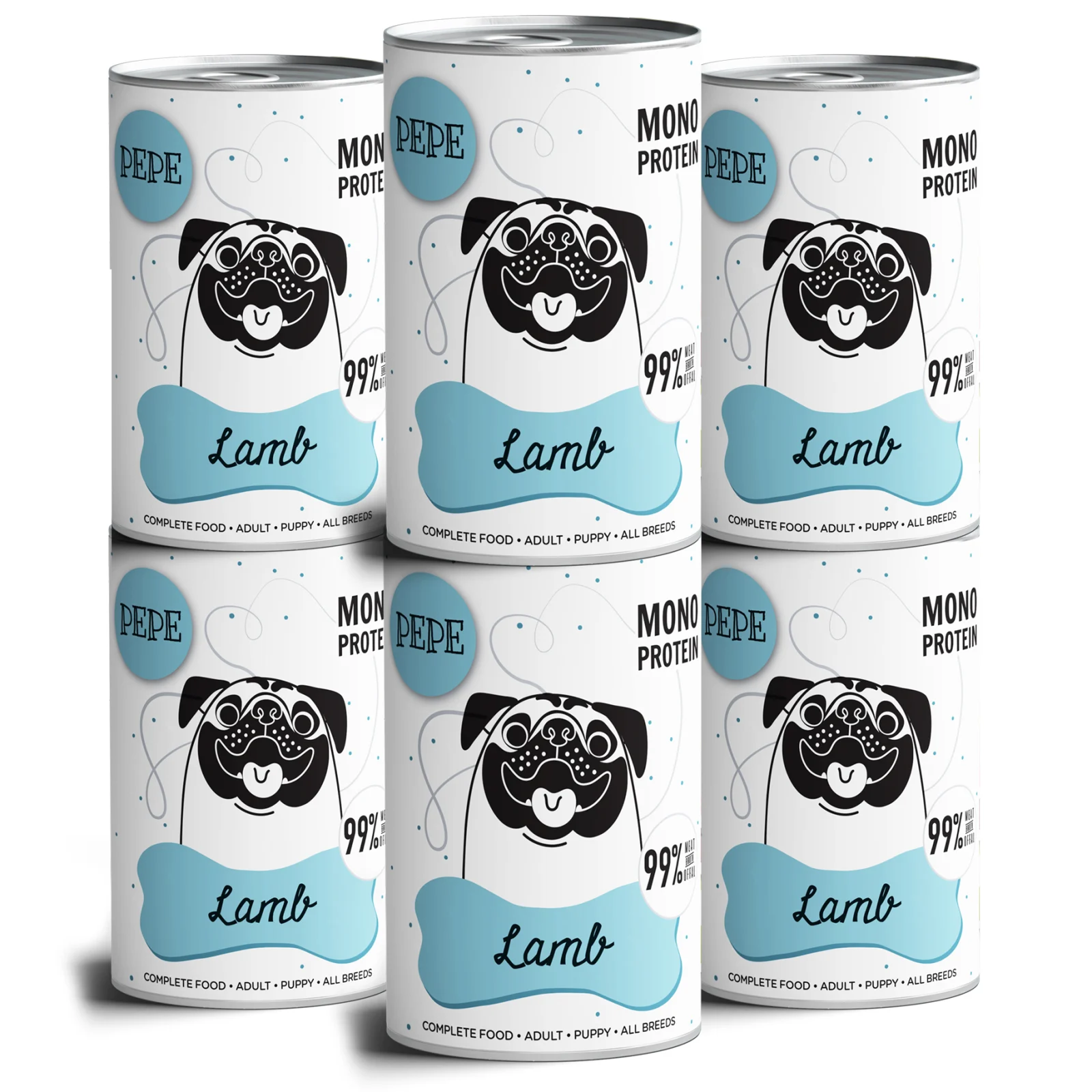 Karma Mokra dla Psa Pepe Jagnięcina Monoproteinowa 400g x6