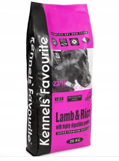 KENNELS’ FAVOURITE LAMB & RICE 20 kg 24/12 sucha karma z jagnięciną Pies Dorosły