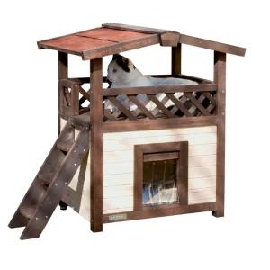 KERBL Domek dla kota Deluxe 4-Sezonowy, 88 x 57 x 77 cm