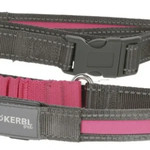 KERBL Smycz podświetlana Light & Reflex do biegania, 250 cm x 25 mm, różowa