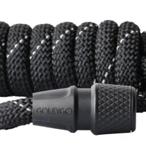 KERBL Smycz sznurkowa GoLeyGo, z Adapterem,czarna, 8mm x 140-200cm,S,max.15kg