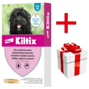 Kiltix Obroża dla psów średnich dł, 53cm + niespodzianka dla psa GRATIS!