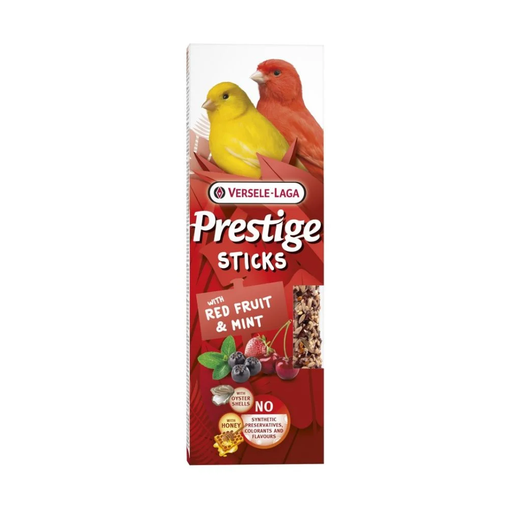 Kolby dla kanarków – VL-Prestige Sticks z czerwonymi owocami i miętą – 60 g (2x30 g)