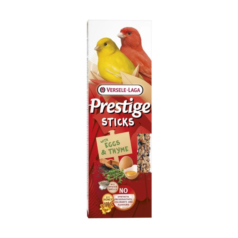 Kolby dla kanarków – VL-Prestige Sticks z jajkiem i tymiankiem – 60 g (2x30 g)