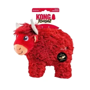 KONG Toughz Highland Cow M – wzmocniony pluszak z piszczałką dla psa