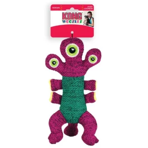 Kong Woozles Pink M – Wzmocniona Zabawka z Piszczałkami