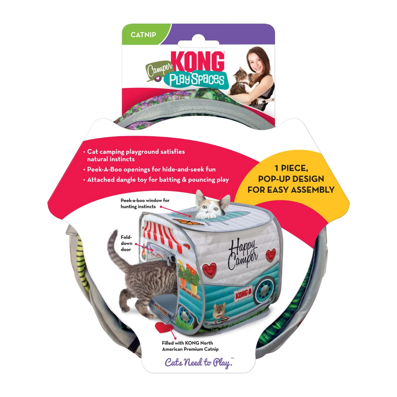 Kong Zabawka Play Spaces Camper – Tunel z Kocimiętką - Image 2