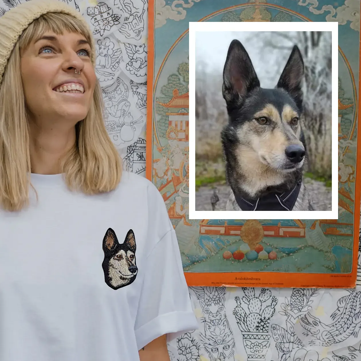 Koszulka z personalizowanym haftem bia艂a