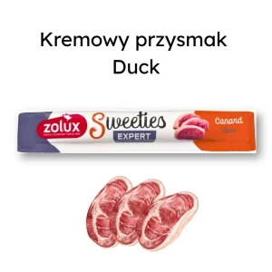 Kremowy przysmak dla psa SWEETIES z kaczką 14 g – smakowita przekąska w tubce
