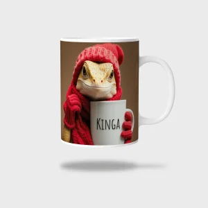 Kubek ceramiczny biały z nadrukiem 330ml AGAMA