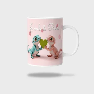 Kubek ceramiczny biały z nadrukiem 330ml JASZCZURKA