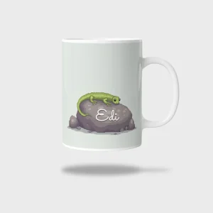 Kubek ceramiczny biały z nadrukiem 330ml JASZCZURKA