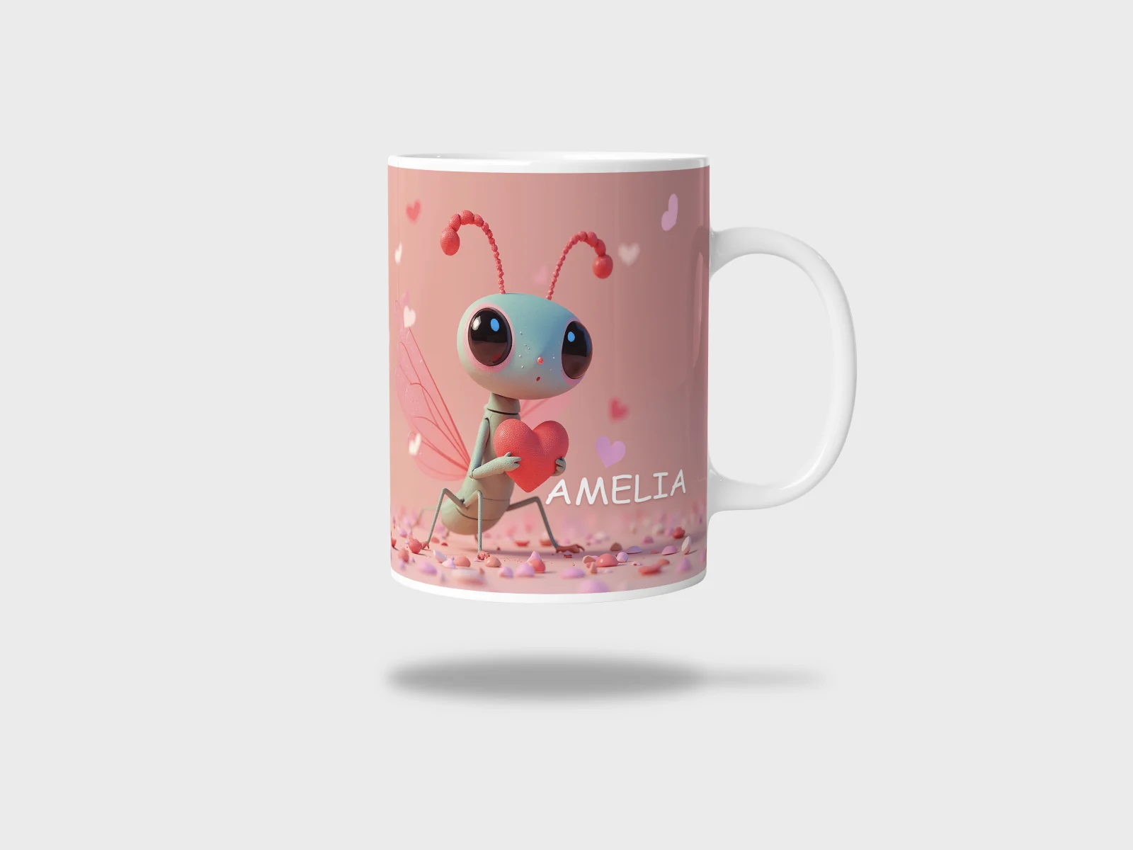 Kubek ceramiczny biały z nadrukiem 330ml MODLISZKA