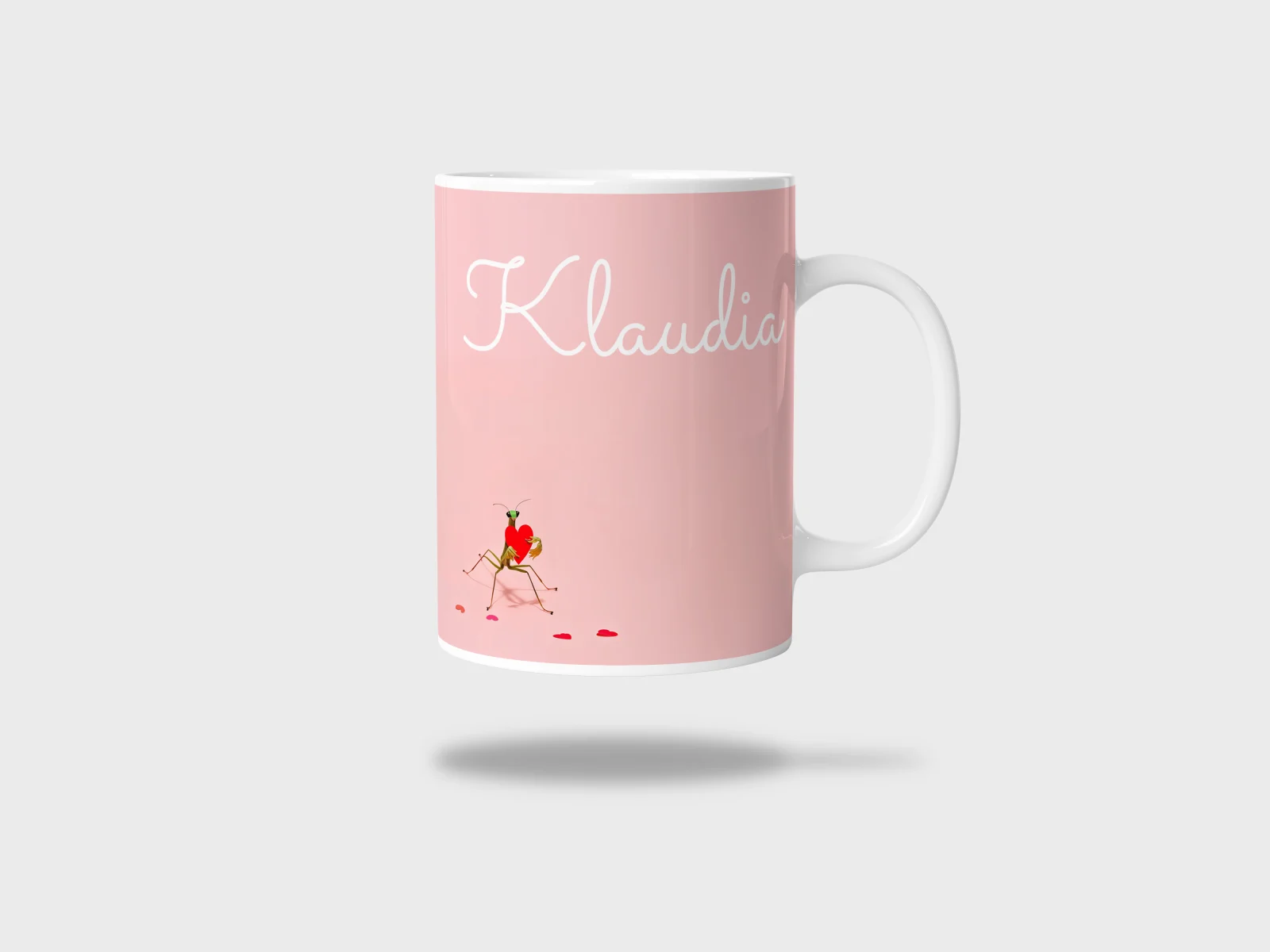 Kubek ceramiczny biały z nadrukiem 330ml MODLISZKA