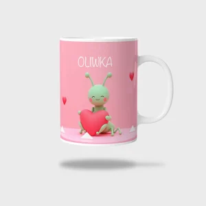 Kubek ceramiczny biały z nadrukiem 330ml MRÓWKA