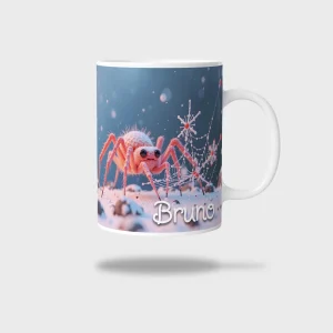 Kubek ceramiczny biały z nadrukiem 330ml PAJĄK
