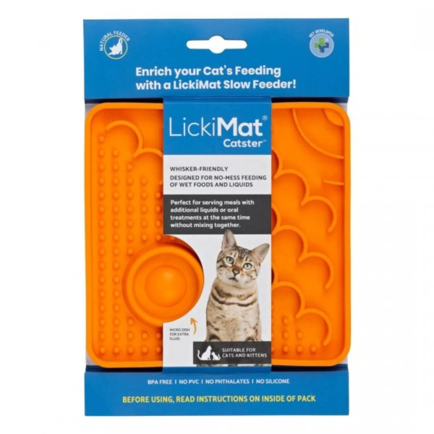 LickiMat Classic Catster Mata Dla Kota Pomarańczowa