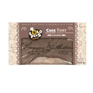 LOLO PETS Tort dla psa "Happy Birthday" orzechowo -czekoladowy 250g