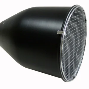 LUCKY REPTILE klosz Graphite MAXI z odbłyśnikiem do lamp rtęciowych i lamp kompaktowych wraz z siatką, ∅ 15,5 cm / h 25 cm